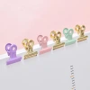Cross-border direct supply of macaron-colored round head clips, golden thumbtacks, long-tail clips, paper clips, student office stationery details Picture